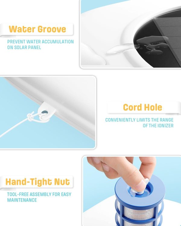 Fehokinch Solar Pool Cleaner Set High Efficiency Universal-5