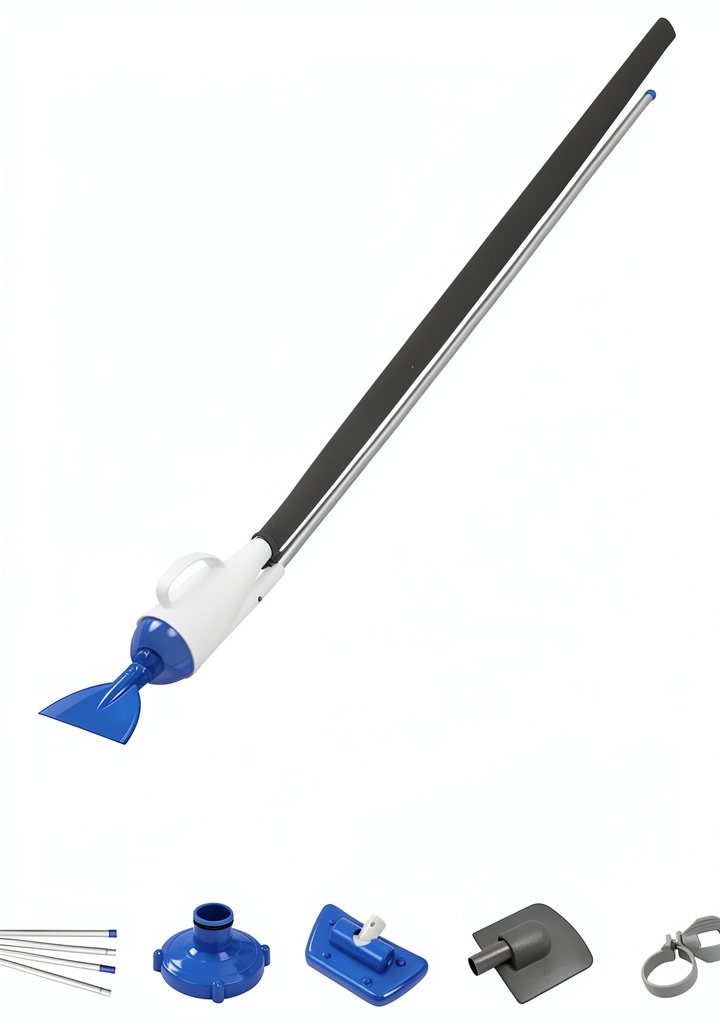Bestway suction pool cleaner in use on an above-ground pool