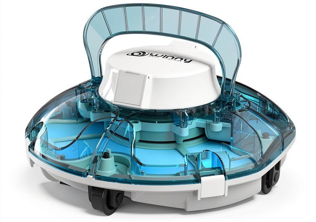 WINNY POOL CLEANER in use in an above ground pool