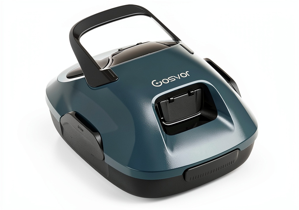 Gosvor robotic pool cleaner in a clear above-ground pool