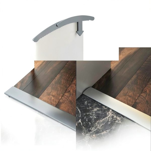 HCZION T Molding Floor Transition Strips Silver Aluminum 3x36in Trim-1