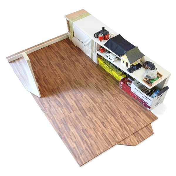 Greatmats Wood Grain Foam Tiles Reversible 1/2 in. x 2x2 Ft. 15 Pack (Dark Wood/Tan)-3