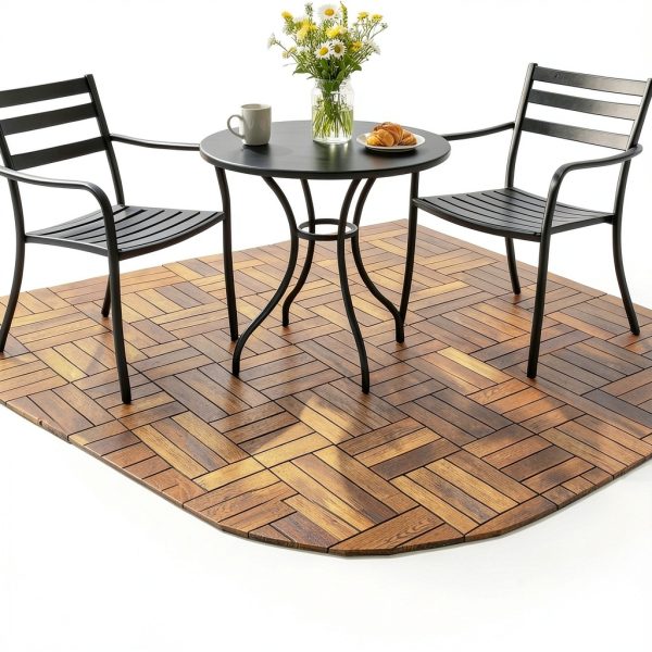 Hardwood Deck Tiles Bliss Outdoors Acacia 12‑Slat 30‑Tile Set-4