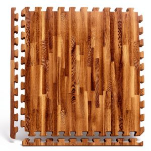 Greatmats Wood Grain Foam Tiles Reversible 1/2 in. x 2x2 Ft. 15 Pack (Dark Wood/Tan)-0