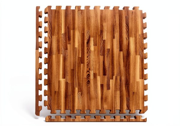 Greatmats Wood Grain Foam Tiles Reversible 1/2 in. x 2x2 Ft. 15 Pack (Dark Wood/Tan)-0